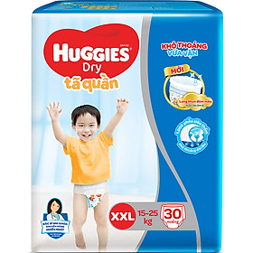 Tã Quần Huggies Dry Pants Jumbo XXL30 (Trên 14Kg) - Gói 30 Miếng