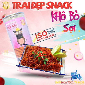 Khô Bò Sợi Dài Hủ pet 300G - Trai Đẹp Snack