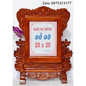 KHUNG HÌNH ẢNH THỜ GỖ GÕ 20 X 25 (02)