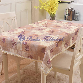 Khăn Trải Bàn PAULEE - WB 603-001 hoa văn sang trọng, chất liệu vải Polyester