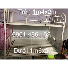 Giường tầng trên 1m4x2m dưới 1m6x2m - BH 12 tháng- freeship hcm (cam kết y hình)