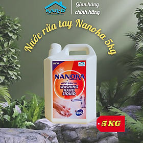 Nước rửa tay Nanoka 5kg [Hàng chính hãng] Làm mềm da tay, tẩy sạch các vết bẩn