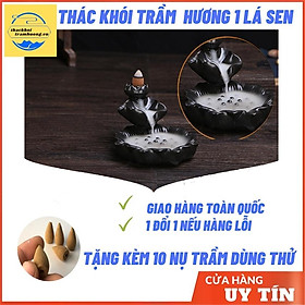 Mua Thác khói trầm hương 1 LÁ SEN tặng 10 nụ trầm  thác khói chảy ngược dùng đốt hoặc xông nụ trầm hương