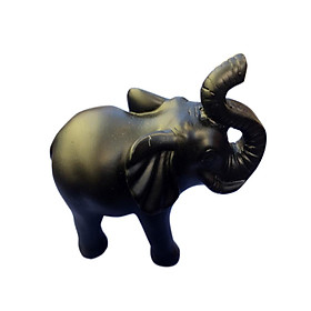 Tượng voi đá trang trí N2 - màu đen