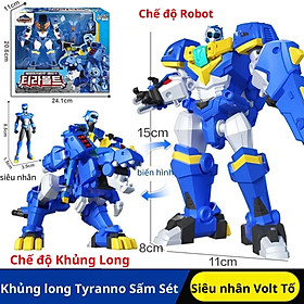 Đồ chơi mô hình MINIFORCE Robot siêu khủng long Tyranno Sấm Sét cùng siêu