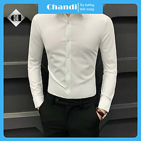Áo Sơ Mi Nam lụa trơn cao cấp Thương Hiệu Chandi, xu hướng mới nhất năm mẫu SM22
