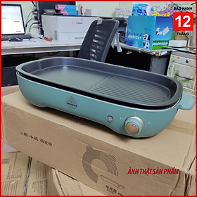 Mua Nồi lẩu điện đa năng ăn lẩu  nướng  làm bánh  ... (D12A1) 3 khay (hàng nội địa) tặng ổ cắm 3 chấu