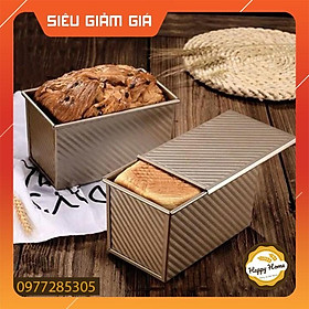 Khuôn Bánh Mì Gối/ sandwich vàng chống dính có nắp đậy 450gr CHẤT LƯỢNG CAO