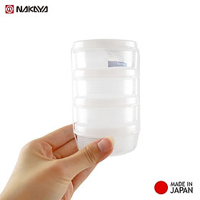 Set 04 hộp nhựa bảo quản thức ăn dặm cho bé Nakaya  70ml - Made in Japan