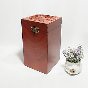 Hộp đựng trà gỗ hương cao cấp trạm khắc chim phượng hoàng tinh xảo