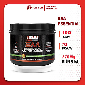 EAA Essential Amino Acid - Labrada (30 lần dùng),Phục Hồi, Tăng Cơ, Sức Mạnh, Sức Bền,17g EAA + BCAA + 275MG Điện Giải