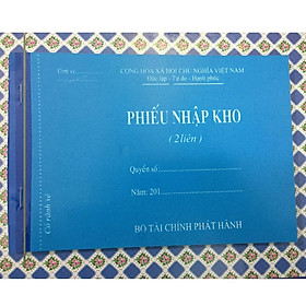 Phiếu nhập kho 2 liên A5 cácbon