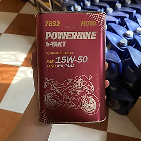 [Cao Cấp] Nhớt Cho Xe Đi Xa, Chạy Đua và Phân Khối Lớn MANNOL 7832 4-Takt Powerbike ESTER 15W-50 SM 1 Lít/ Hộp – 100% Germany Đức