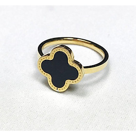 Nhẫn Nữ Cỏ 4 Lá Titan Không Đen TT 2389