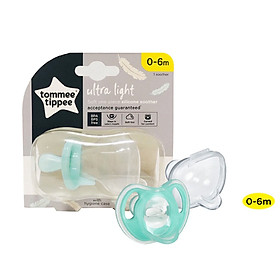 Ty ngậm silicon siêu nhẹ cho bé Tommee Tippee 0-6 tháng (vỉ 1 cái) – Xanh Ngọc