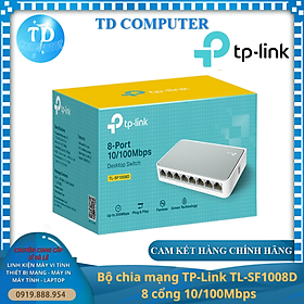 Thiết bị chia mạng TP-Link TL-SF1008D (10/100Mbps/ 8 Cổng/ Vỏ Nhựa) - Hàng chính hãng FPT phân phối