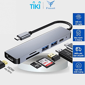 Mua Hub Chuyển Đổi USB TypeC 6 Trong 1 SeaSy BYL-2010  Cổng Chuyển Đổi TypeC to HDMI  1 Cổng HDMI 4k  2 Cổng USB  1 Cổng Sạc PD  2 Khe Thẻ Nhớ SD/TF  Kết Nối Hầu Hết Thiết Bị  Dùng Cho Macbook/Ipad/Surface/Laptop/Điện Thoại/Nintendo Switch – Hàng Chính Hãng