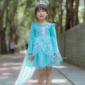 Đầm Công Chúa Elsa In Tay Dài kèm Tà