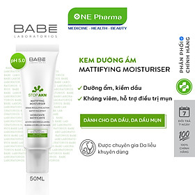 Kem dưỡng BABÉ Stop AKN Mattifying Moisturiser 50ml cho da dầu mụn