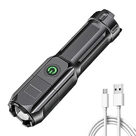 LED Rechargeable Flashlight Mini Handheld Zoomable Flashlight High Lumen Camping Light with 3 Light Modes for Emergency and Outdoor Use