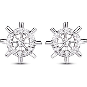 Bông tai bạc đính đá PNJSilver XMXMK000070-BO