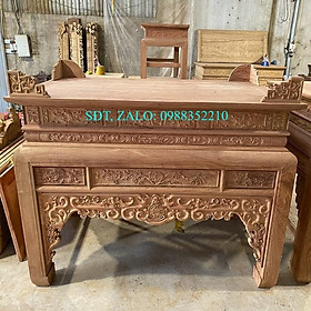 Mua Án gian thờ đục ngũ phúc kim tiền chân 14 gỗ hương đá
