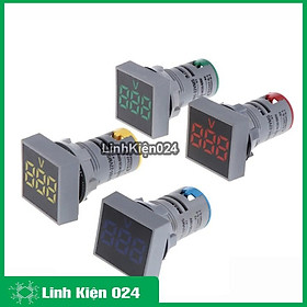 Mua Đèn Báo Điện Áp Xoay Chiều AD16-22DSV Thế 24-500VAC - Mặt Vuông