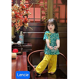 Bộ bà ba cho bé gái đi chơi biểu diễn lễ tết noel giáng sinh năm mới đẹp từ 12-40kg chất lụa mềm mát