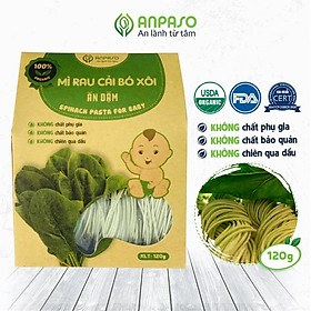 Mì Ăn Dặm Cho Bé Cải Bó Xôi Hữu Cơ Organic Anpaso, BLW