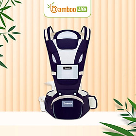 Hình ảnh Địu em bé Bamboo Life BL031, địu 4 tư thế có đỡ cổ địu bé sơ sinh 0-36 tháng trợ lực, đa chức năng có ghế chống gù siêu nhẹ cho trẻ em đi xe máy, đi chơi, đi siêu thị an toàn