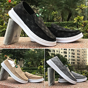 Giày Lười Nam Vải Lụa T956, Giày Sục Nam Đế Khâu Chống Mùi Thời Trang Phong Cách Hàn Quốc Êm Chân Mẫu Mới 2023