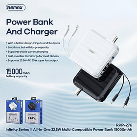 Mua Sạc dự phòng All-in-one dung lượng 15000mAh Remax RPP-276 - Hàng chính hãng