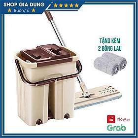 Loại To Bộ Chổi Lau Nhà Cây Lau Nhà Tự Vắt 360 Độ Chính Hãng Cao Cấp Tặng Kèm 2 Bông Lau