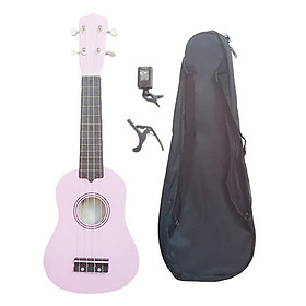 Hình ảnh Đàn Ukulele Soprano Woim 35A15 tặng kèm bao vải, capo nâng tông và máy lên dây điện tử