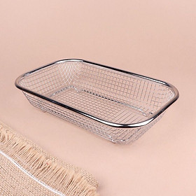 Mua Rổ lưới inox đựng đồ chiên xào nhỏ trung đại rổ inox rổ rau rổ ráo dầu