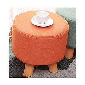 Mua Ghế đôn tròn chân gỗ IGA - GP28  Ghế đôn decor phòng khách  sofa  bàn trà phong cách hiện đại