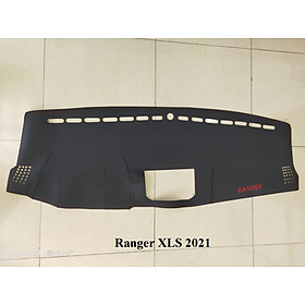 Thảm taplo Ford Ranger Xls 2018-2022 loại da dày cao cấp 3 lớp chống trượt Da Carbon đen