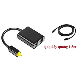 Mua (Tặng 1 dây quang dài 1 5m đen) Cáp Chia Cổng âm thanh Quang Optical Từ 1 Ra 2 Cổng TosLink