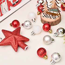 Christmas Ball Ornaments Decorative Tree Top Star for Xmas Holiday