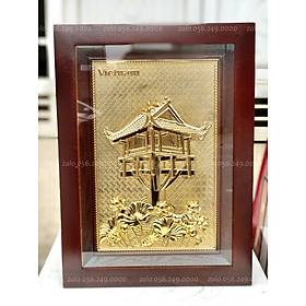 Mua TRANH ĐỒNG CHÙA MỘT CỘT 28X38 MẠ 24K
