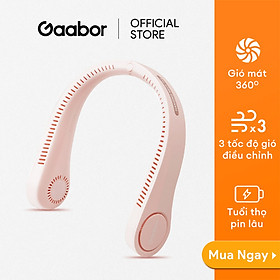 Mua Quạt đeo cổ tích điện GAABOR FL03M-PK01A tiện lợi mang đi học  đi chơi  tập GYM - HÀNG CHÍNH HÃNG