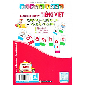 Flashcard - Bộ Thẻ Học Ghép Vần Tiếng Việt - Chữ Cái Chữ Ghép Và Dấu Thanh