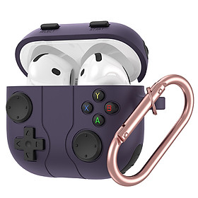 Case vỏ ốp bảo vệ dành cho tai nghe Airpods 1, 2, 3, 4, airpod Pro 1, Pro 2 silicon kèm móc kim loại - Hàng chính hãng