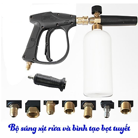 Mua Dụng cụ cao áp và Bình tạo bọt tuyết 1L cao cấp cho máy rửa xe áp lực cao