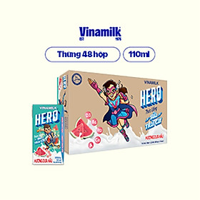 Thức uống sữa trái cây vị dưa hấu Vinamilk Hero - Thùng 48 hộp 110ml