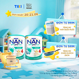 Bộ 2 lon Sữa bột NAN OPTIPRO PLUS 4 Nestle Bé 2-6 tuổi 1500g/lon Giúp tiêu hóa tốt - Nồi đa năng