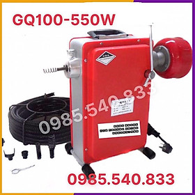 Mua Máy thông tắc GQ100 cống suất 550w (kèm 1 máy+ 1con lu dây phi 8+ 1 cuôn dây phi 16 và đầu thông)