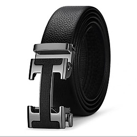 Thắt lưng nam khóa tự động dây da - Thiết kế lịch lãm TLH026 (đen)