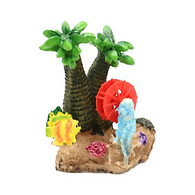 Creative Fish Tank Decoration Aquarium Miniatures Landscape Artificial Coconut Tree Layout Waterscape Terrarium Ornament