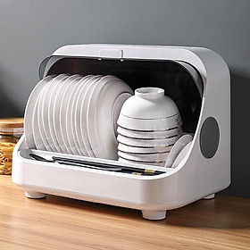 Tủ đựng bát đĩa khử trùng bằng tia UV giúp diệt 99,9% vi khuẩn - Giá úp bát có nắp đậy chống bụi bẩn